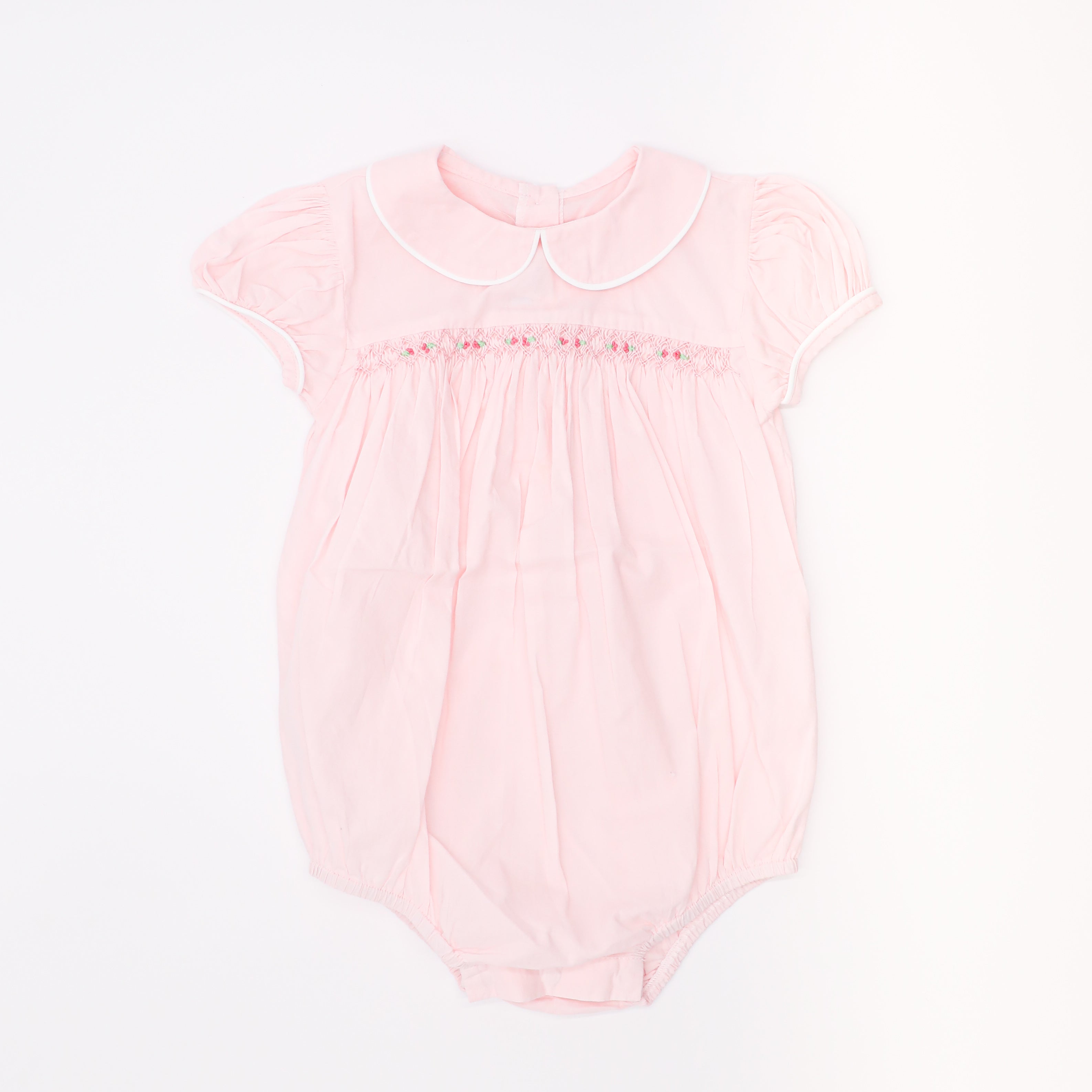 Little English Pink Smocked Bubble