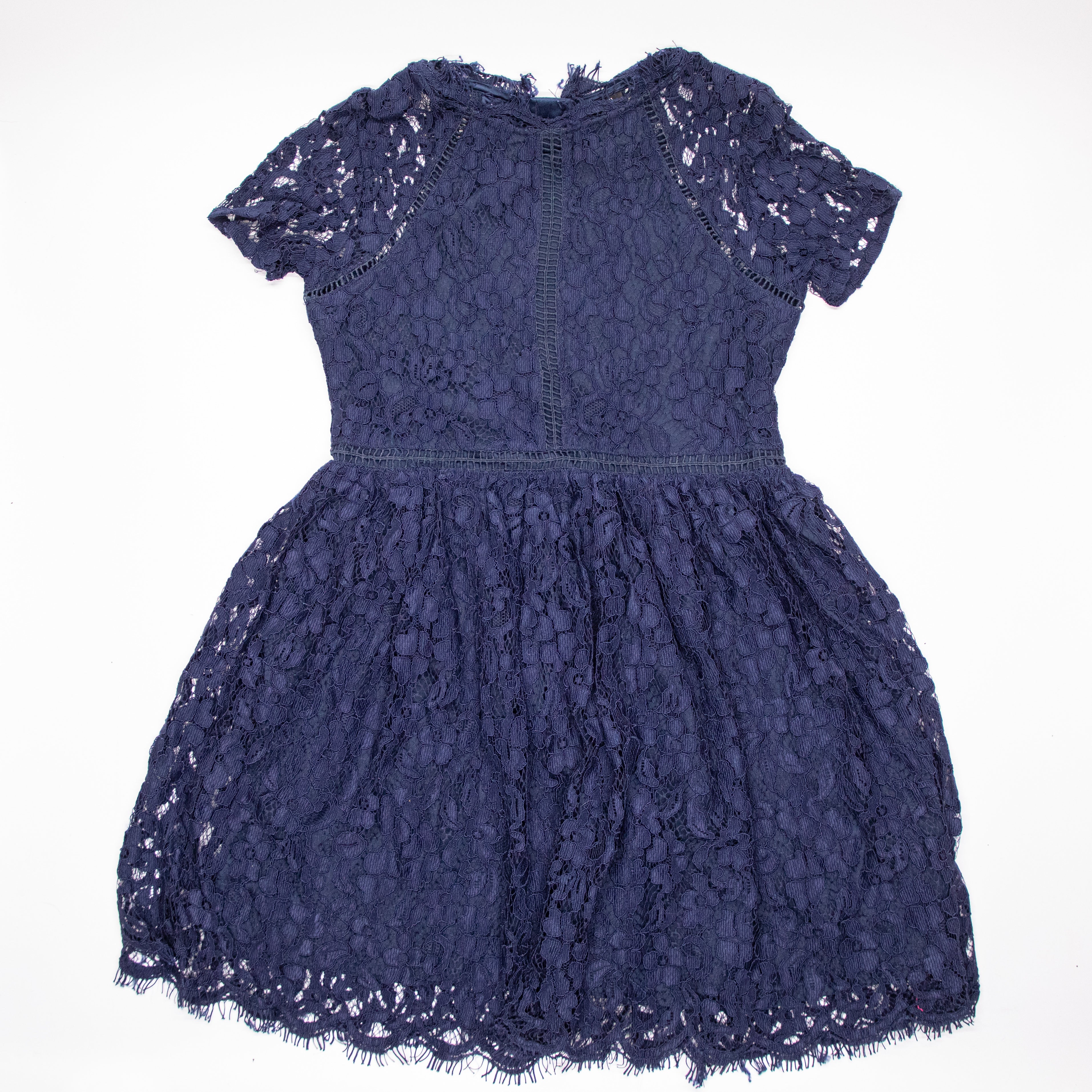 Ladies navy shop lace dress