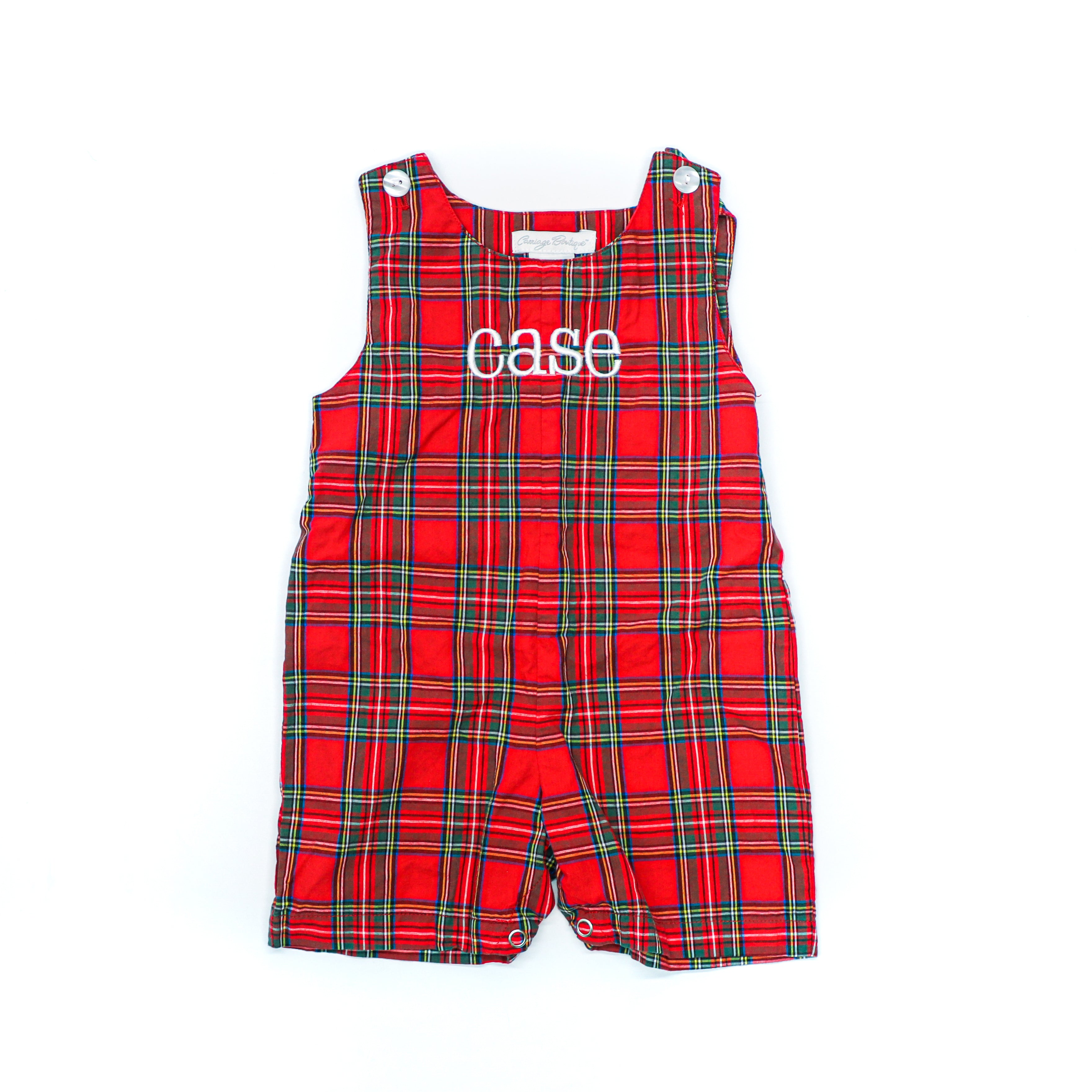 Reed Plaid Jon Jon Monogrammed Case