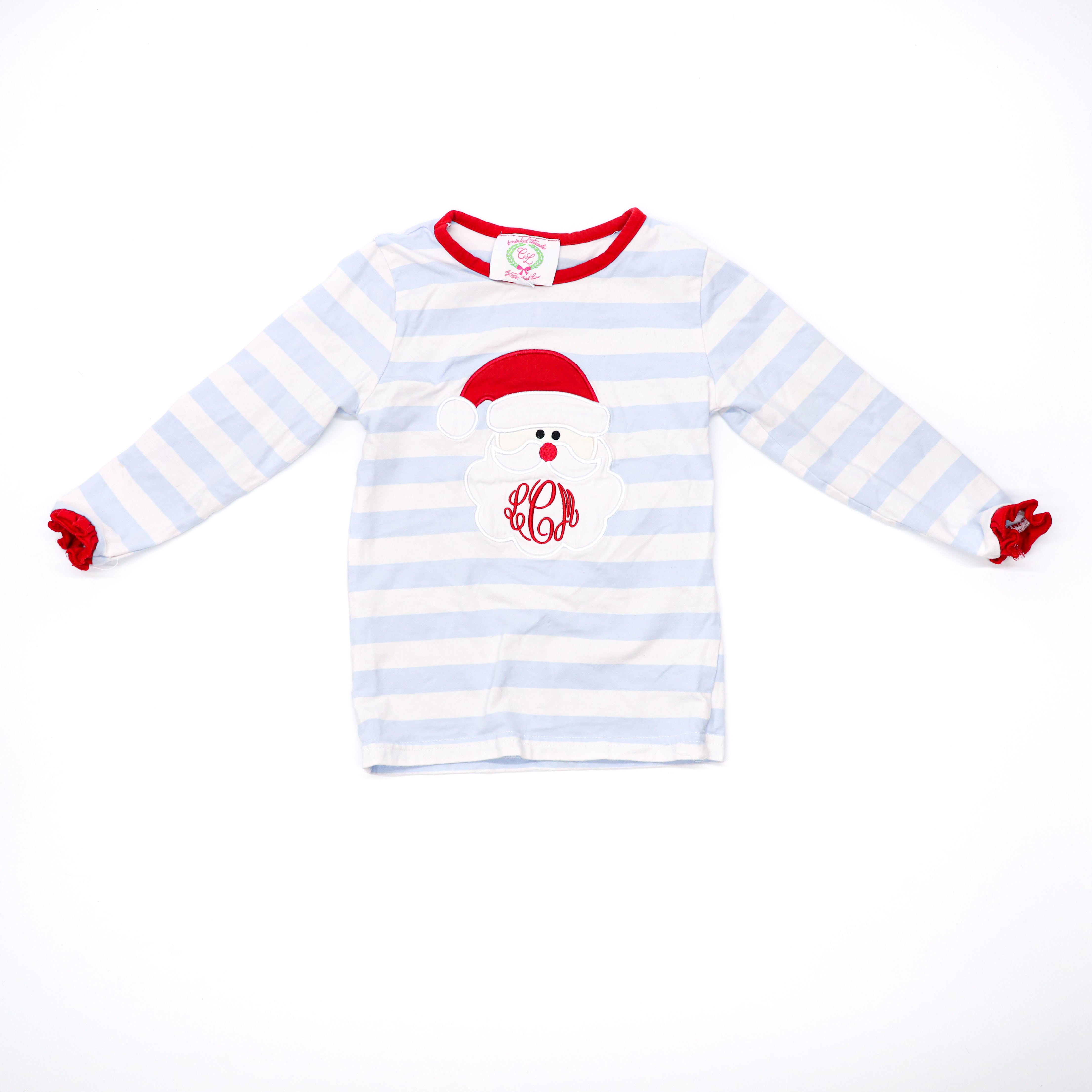 Smocked Threads by C&L Santa Top