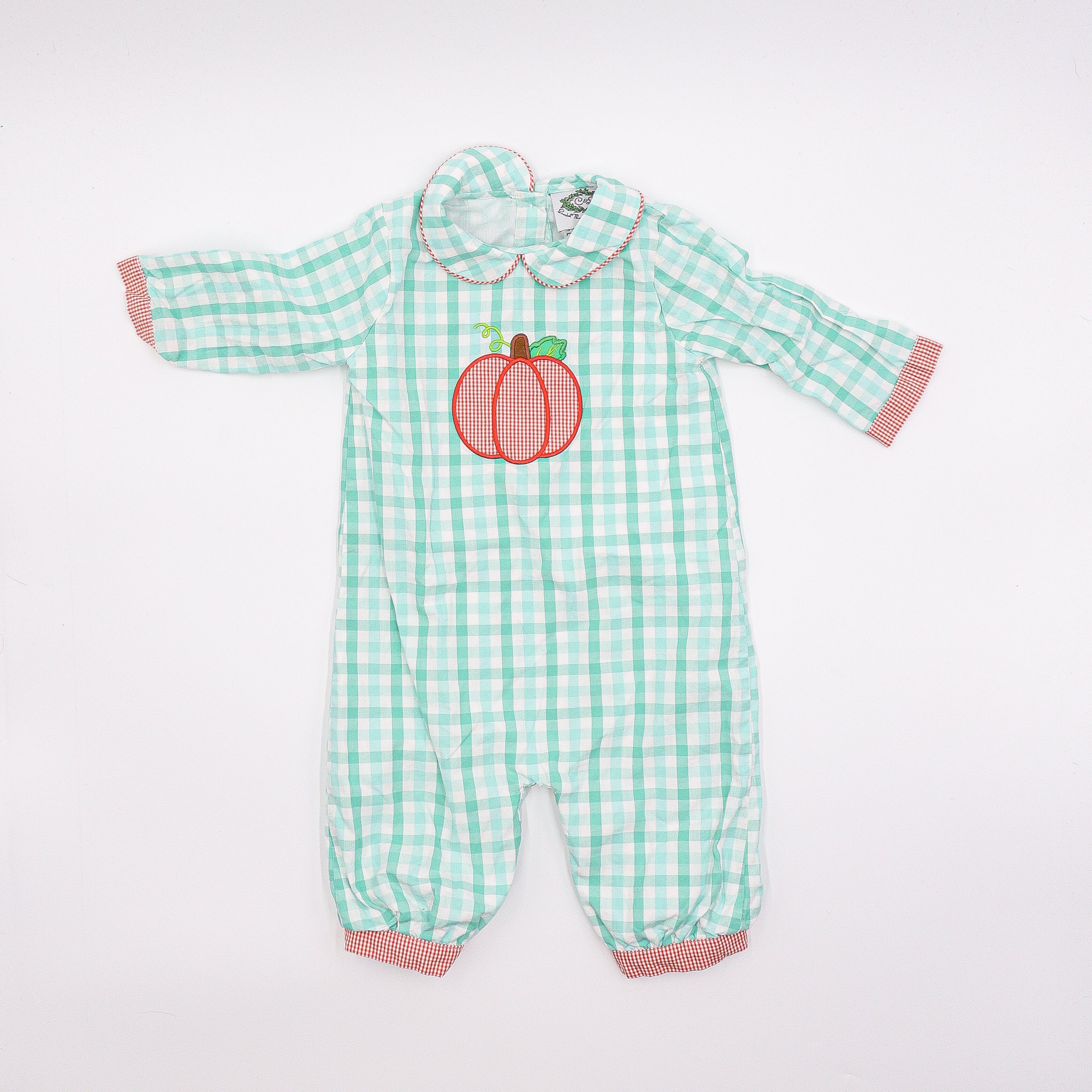 Smocked Threads by C&L Pumpkin Jon Jon