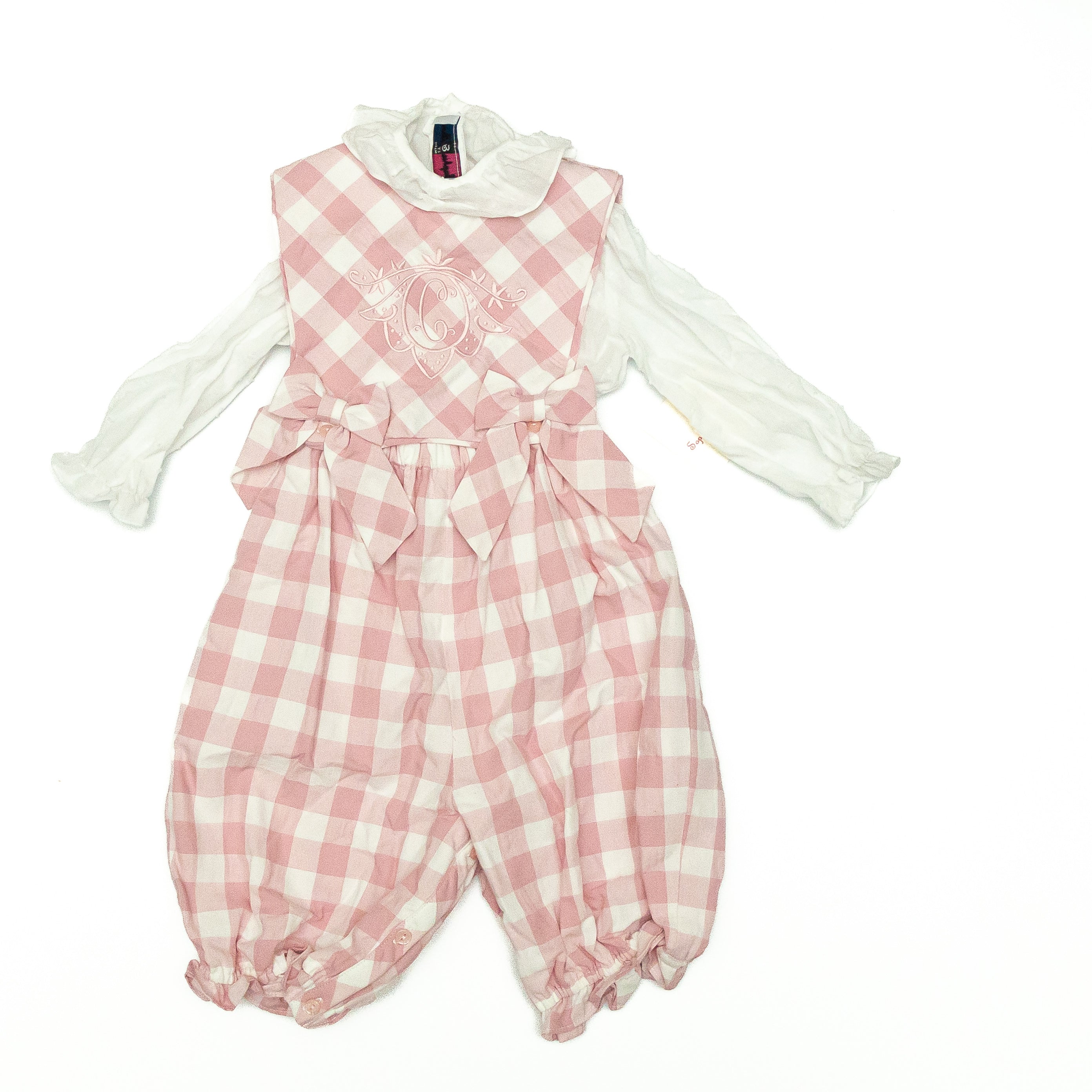 Sophie & Lucas Classic Romper with Bows and Blouse