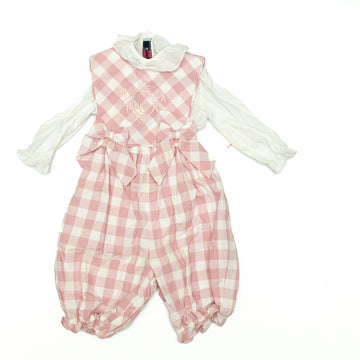 Sophie & Lucas Classic Romper with Bows and Blouse