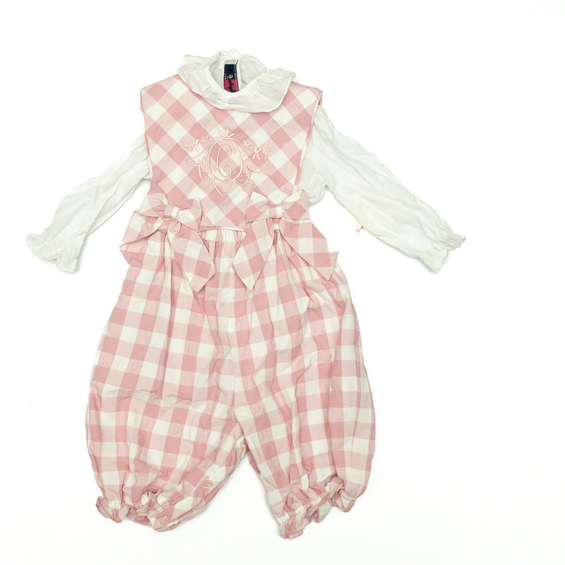 Sophie & Lucas Classic Romper with Bows and Blouse