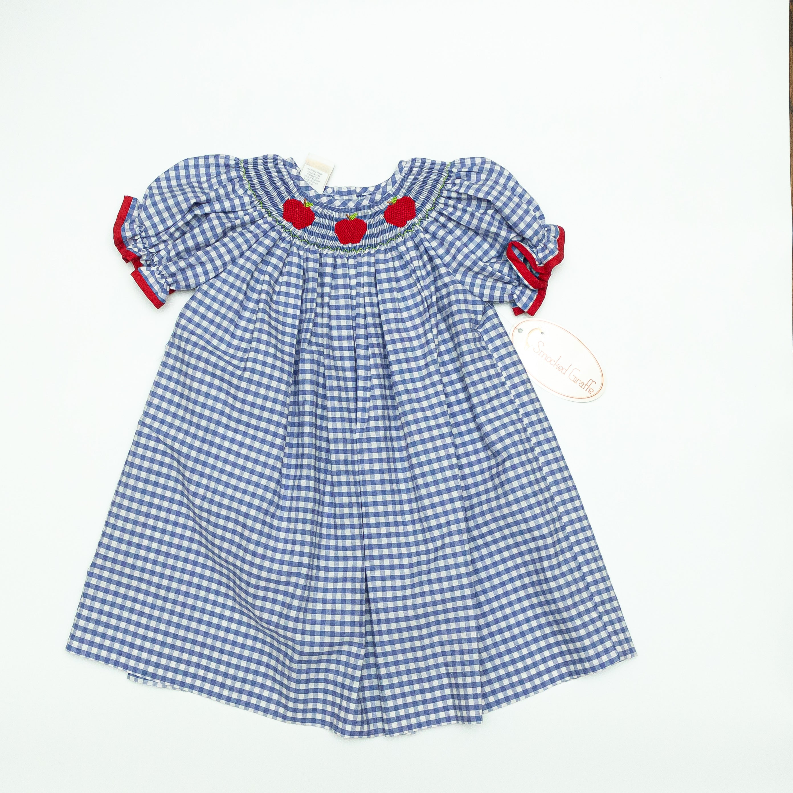 Smocked Giraffe Apple Smocked Dress