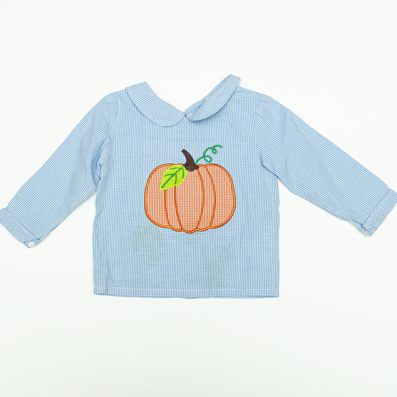 Smocked Threads by Cecil and Lou Pumpkin Shirt