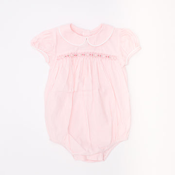 Little English Pink Smocked Bubble