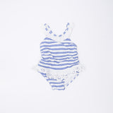 Janie and Jack Blue and White Stripe Swimsuit