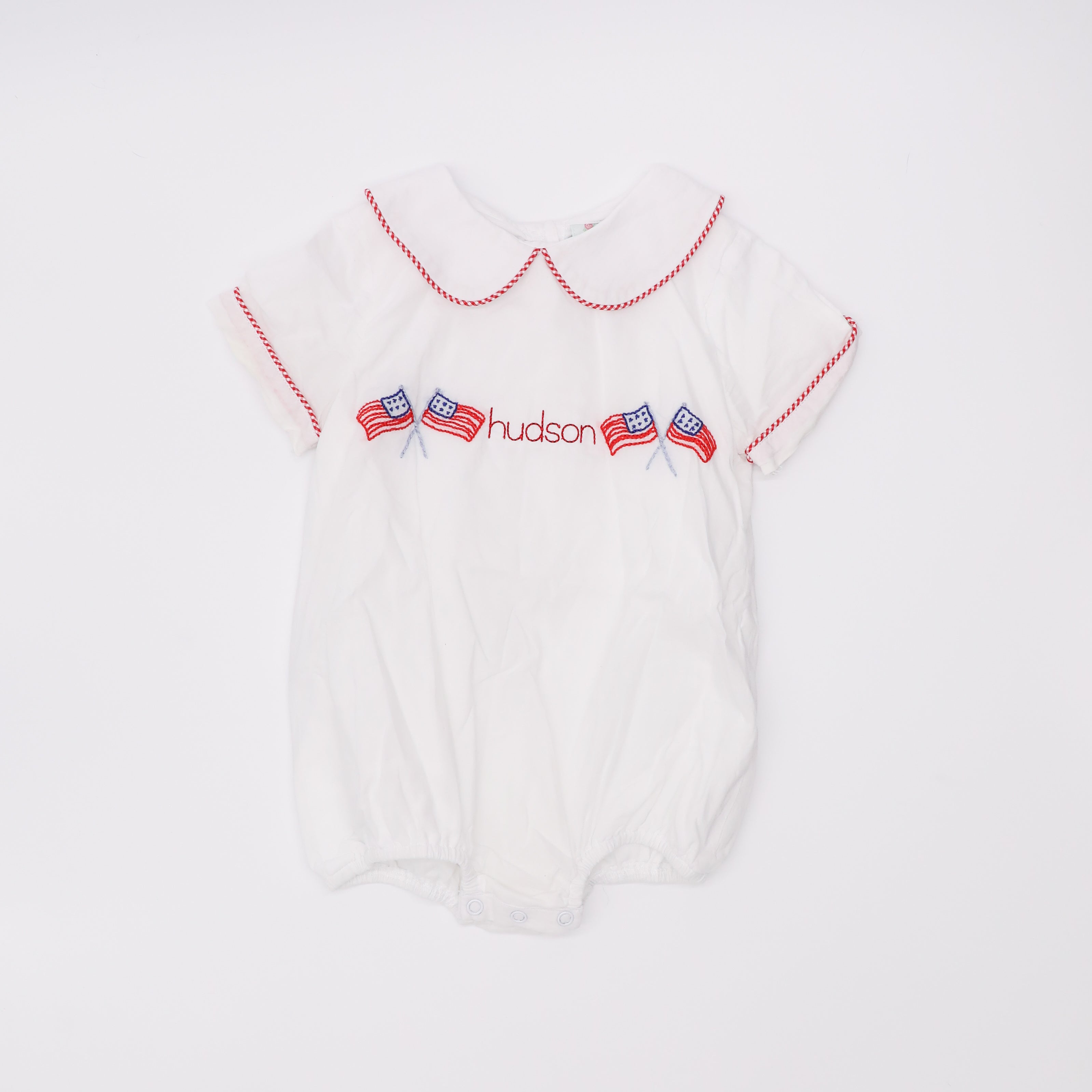 Cecil and Lou White Bubble with Flags