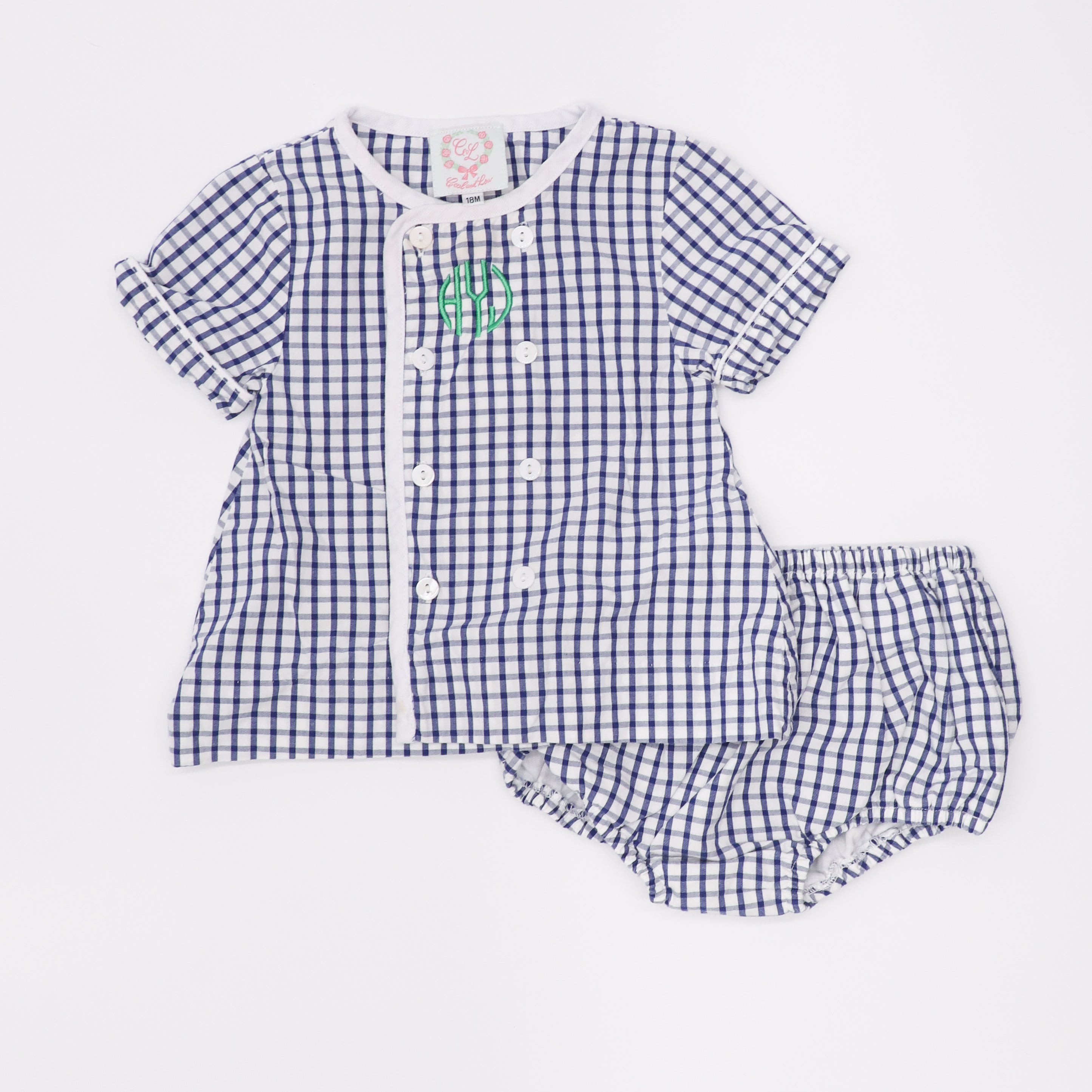 Cecil and Lou Windowpane Bloomer Set