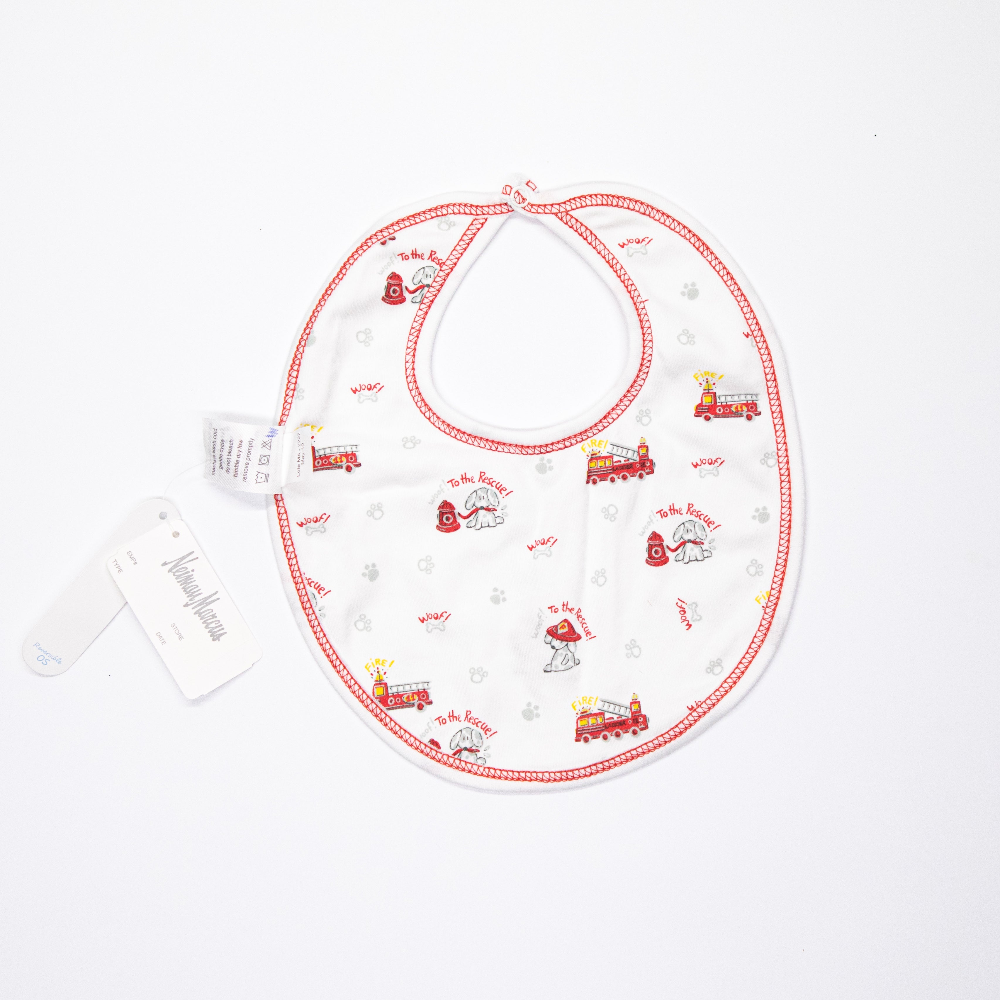 Kissy Kissy Reversible Firetruck Bib