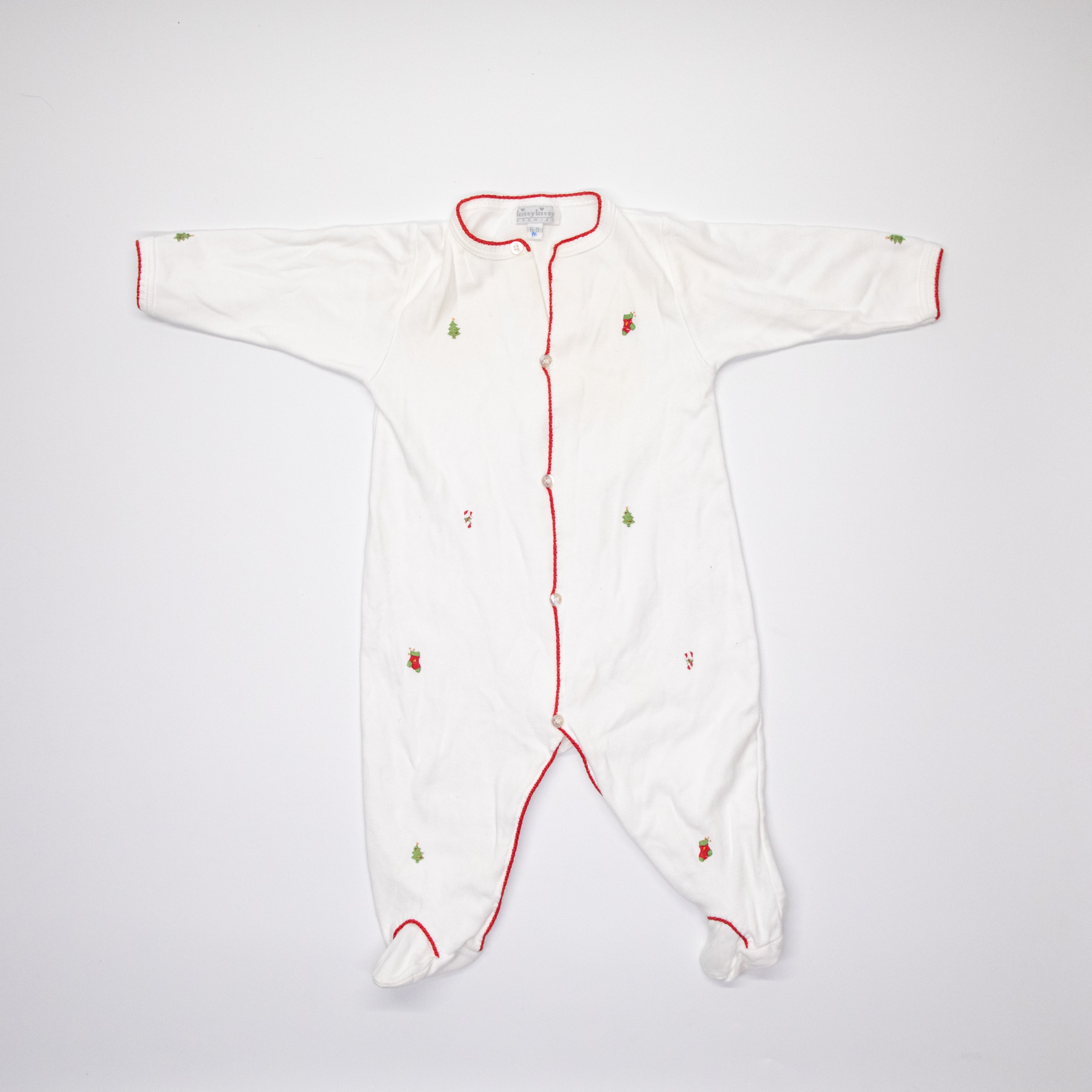 Kissy Kissy Footed Christmas Onesie