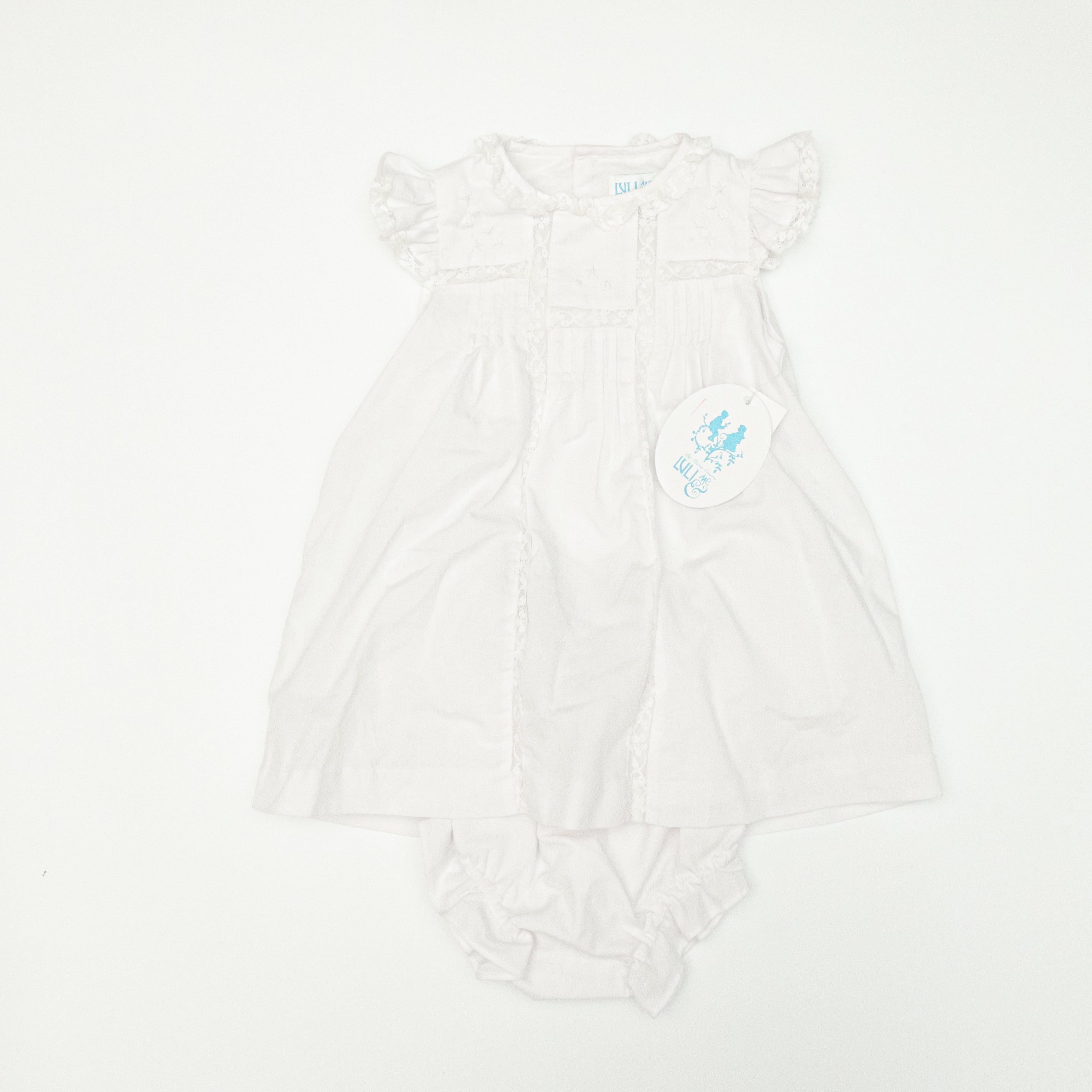 Luli & Me Bishop Dress, Bloomers & Bonnet Set