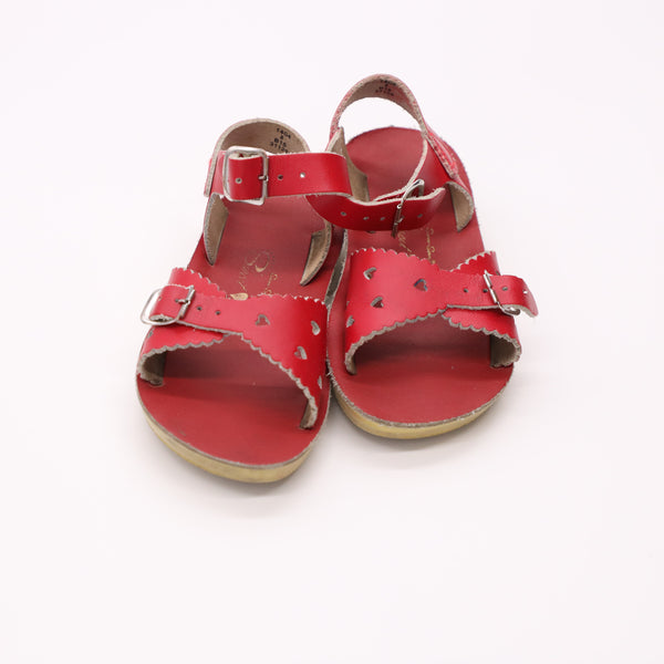 Salt Water Child Size 3 Toddler Red Sandals/Flip Flops