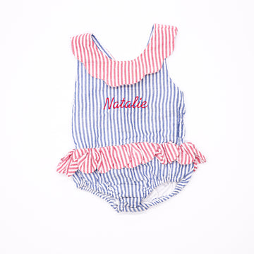 Cecil & Lou Seersucker Swimsuit