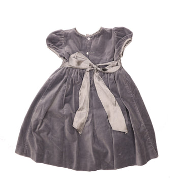 Velvet Dress with Silk Sash