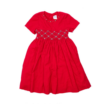 Red Smocked Dress