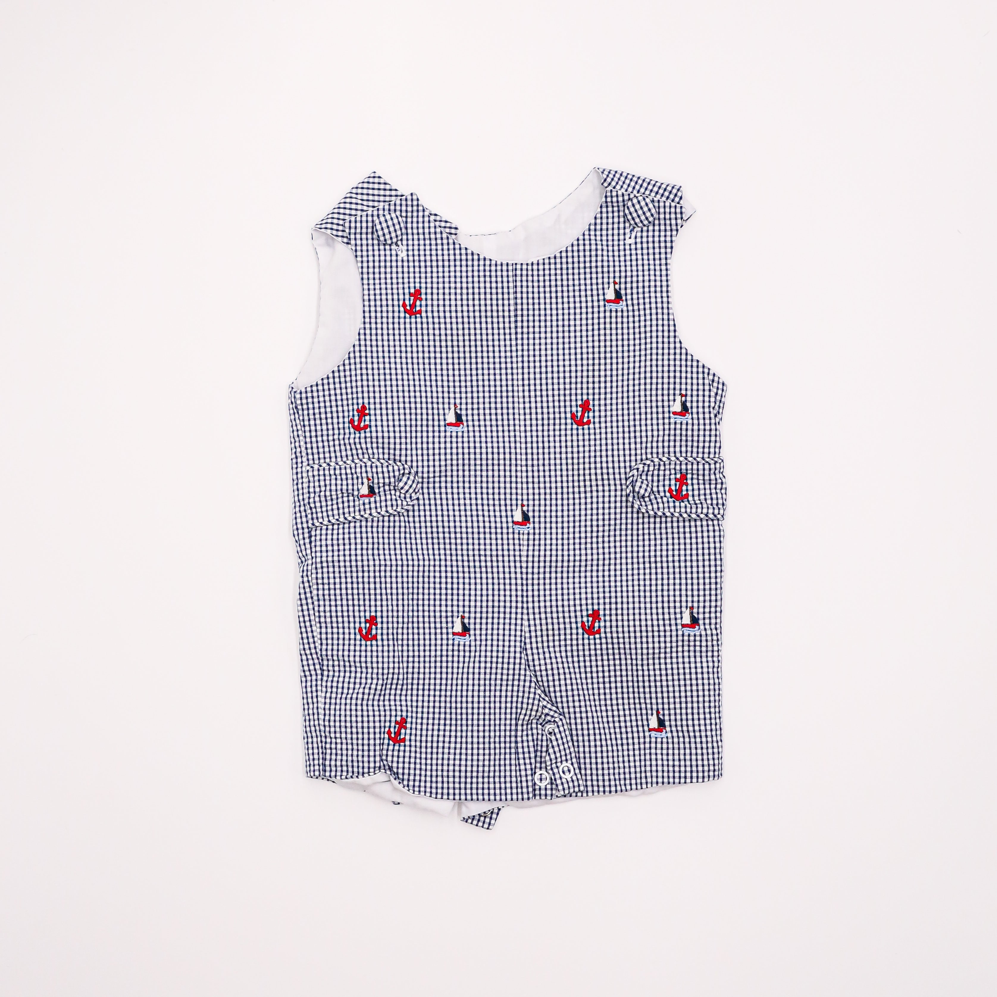 Zucchini Seersucker Nautical Jon Jon