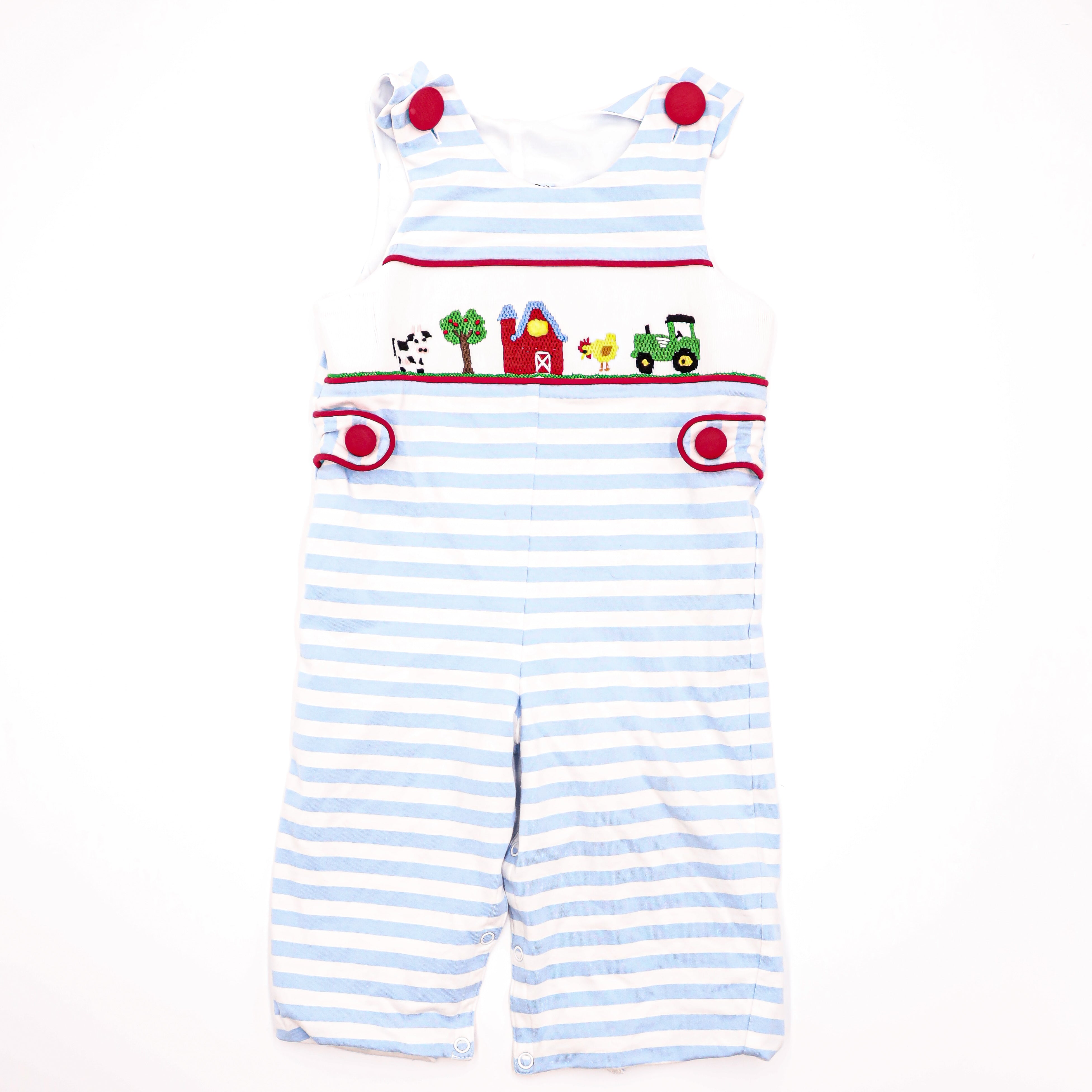 Three Sisters Smocked Farm Overalls