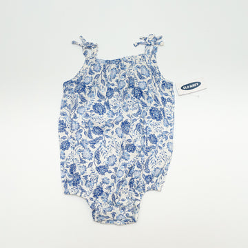 Old Navy Blue Floral Bubble