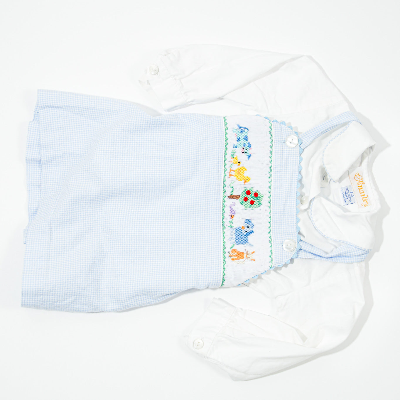 Smocked Farm Jumper with Blouse