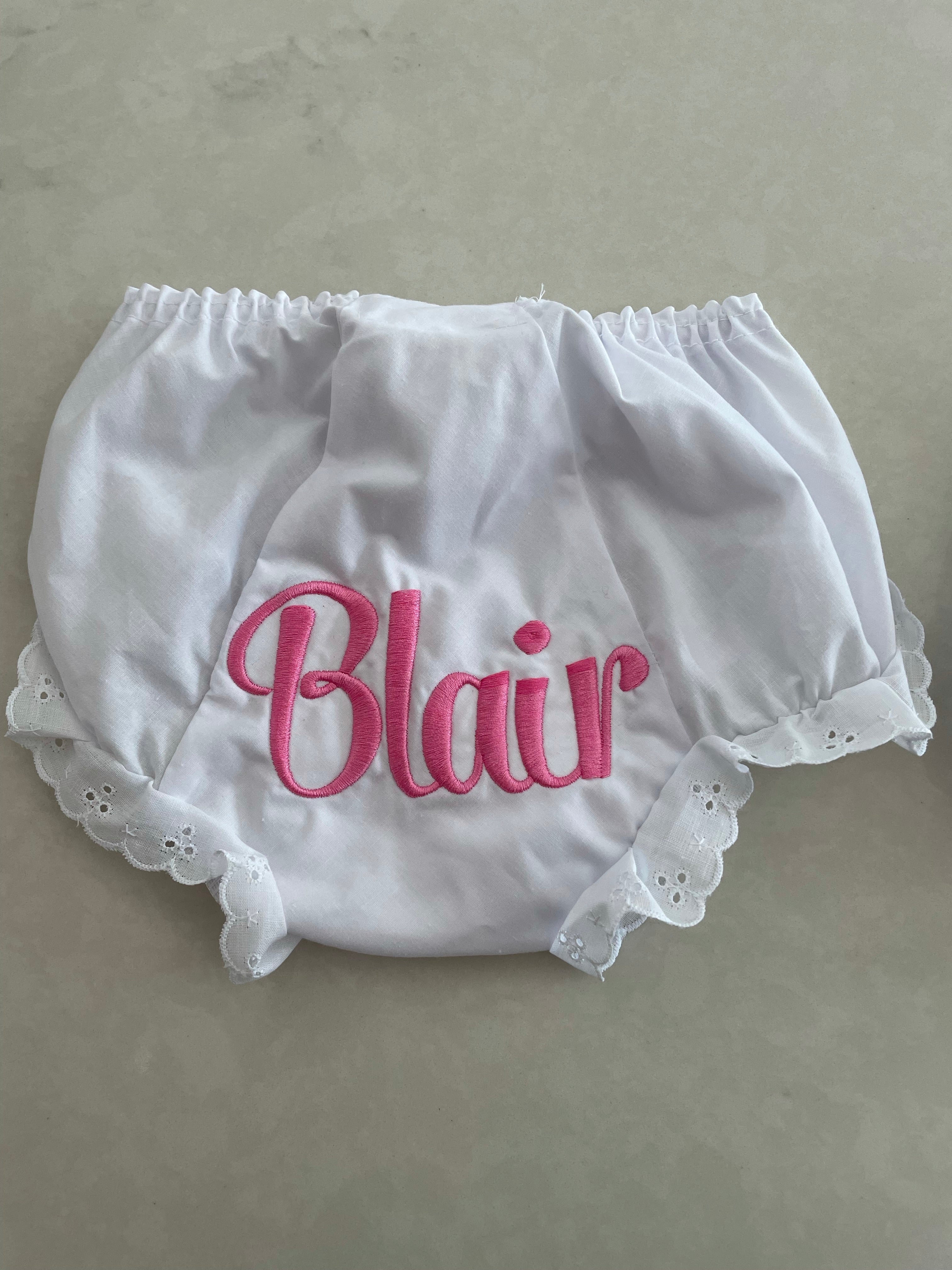 Set of 2 Blair Bloomers with Eyelet Trim