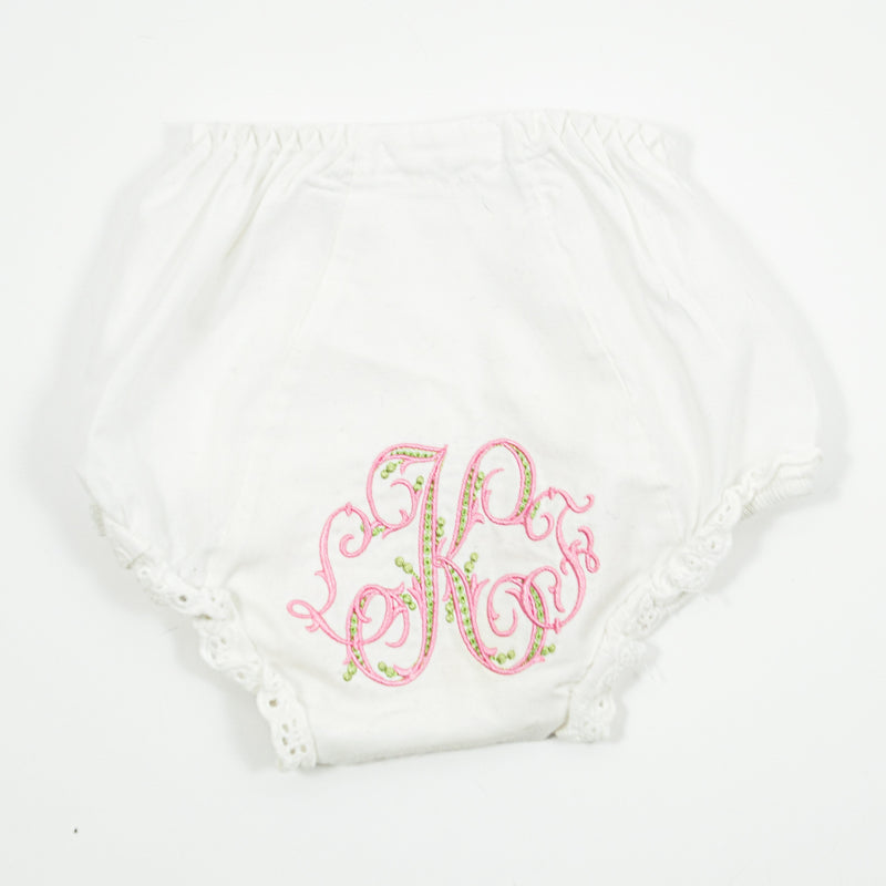Bloomers with Pink & Green Monogram LKF