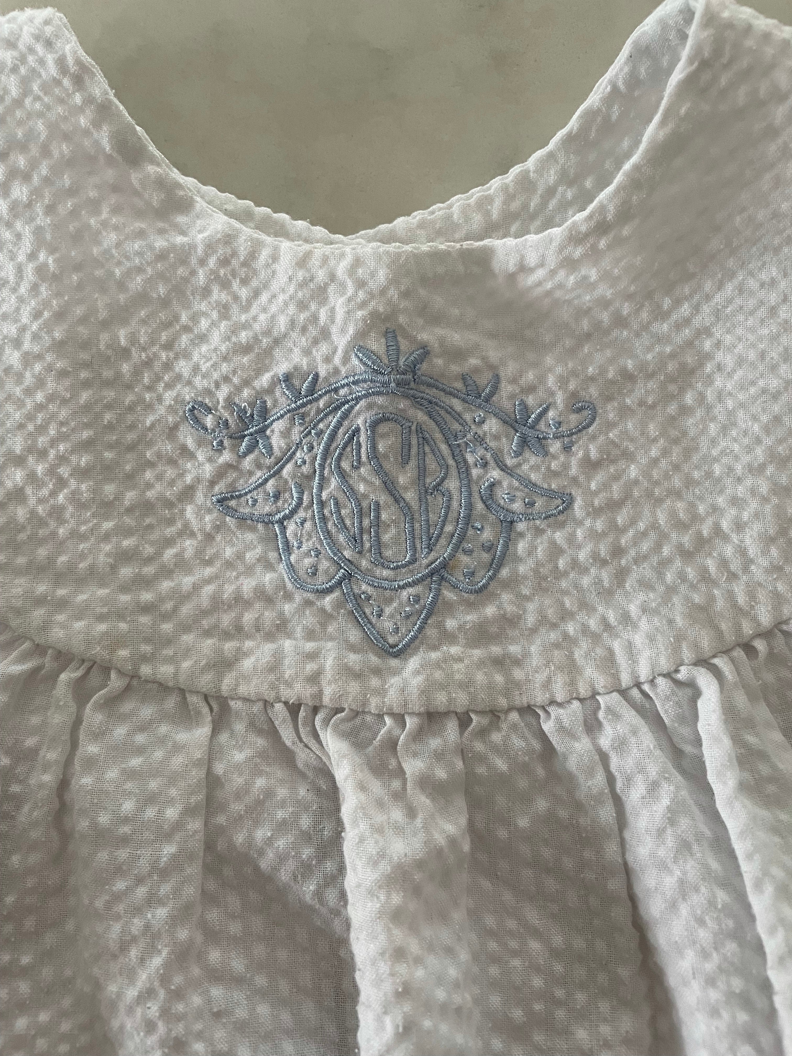 Paty White Seersucker Dress