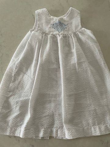 Paty White Seersucker Dress