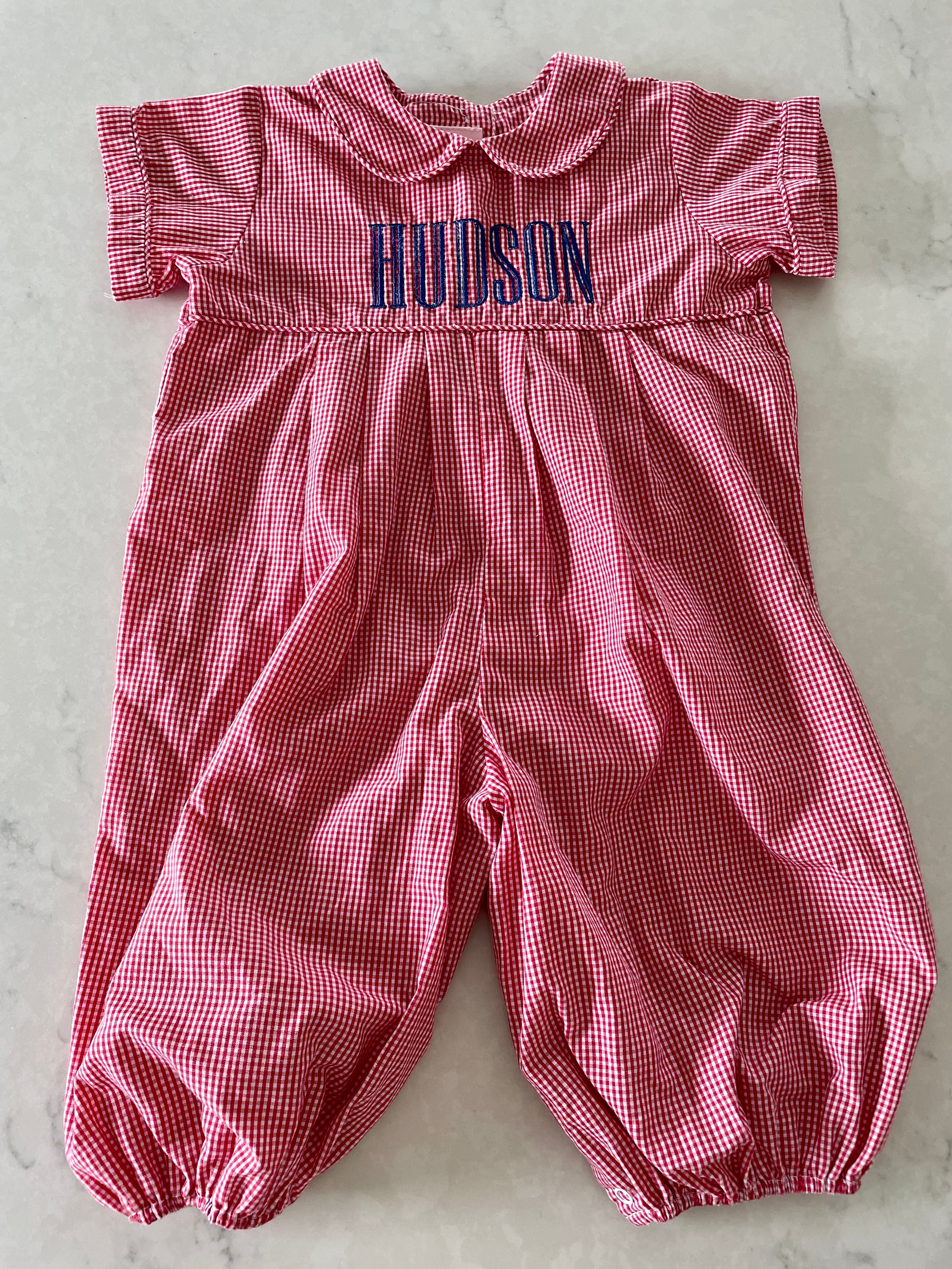 Lullaby Set Red Gingham Long Jon Jon