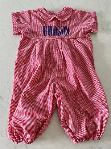 Lullaby Set Red Gingham Long Jon Jon